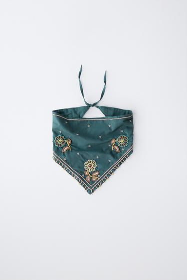 BEADED BANDANA - Green by Zara - Image 0
