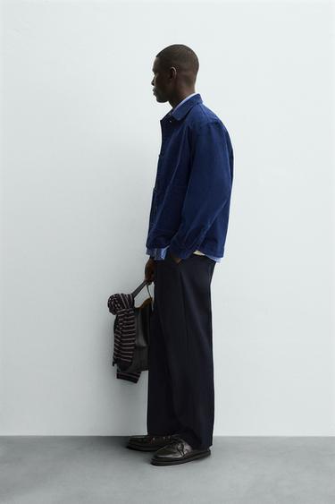TEXTURED OVERSHIRT WITH POCKETS - Bluish by Zara - Image 3