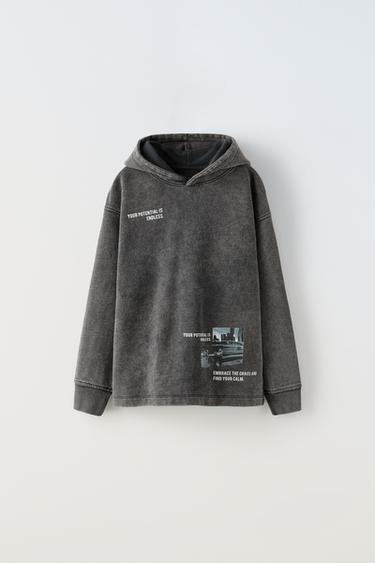 ХУДИ С ФОТОПРИНТОМ — АНТРАЦИТОВО-СЕРЫЙ от Zara — изображение 0