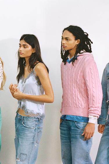 JEANS TRF BOYFRIEND CŒURS TAILLE NORMALE - Bleu de Zara - Image 2