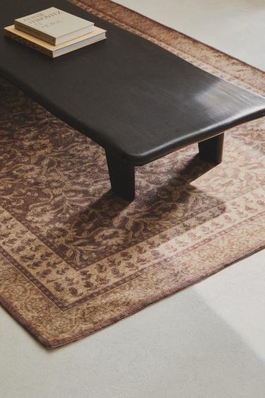 VINTAGE FLORAL RUG - Brown by Zara