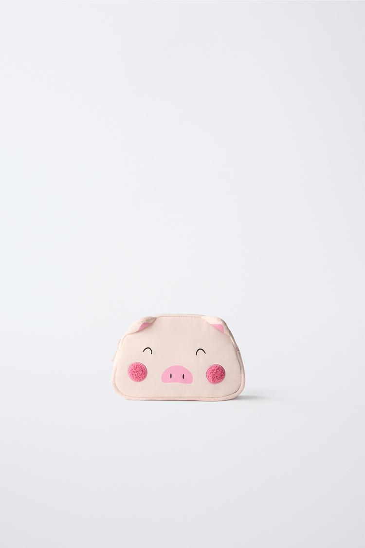 PIGGY TOILETRY BAG Pink ZARA New Zealand1