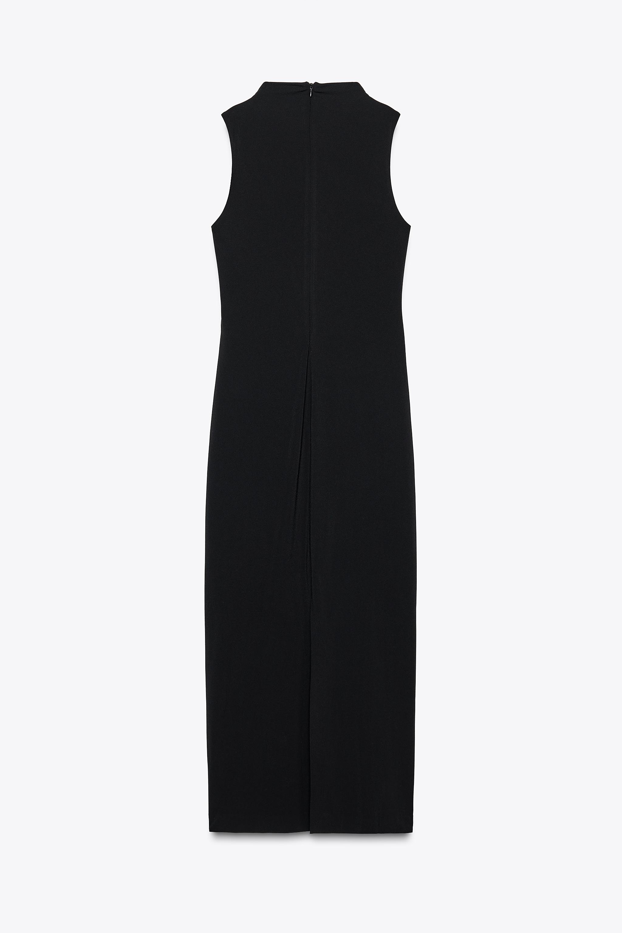 DRAPED MIDI DRESS - Blue / Grey | ZARA New Zealand