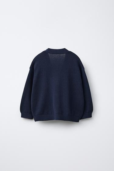 GILET EN MAILLE - Bleu marine de Zara - Image 1