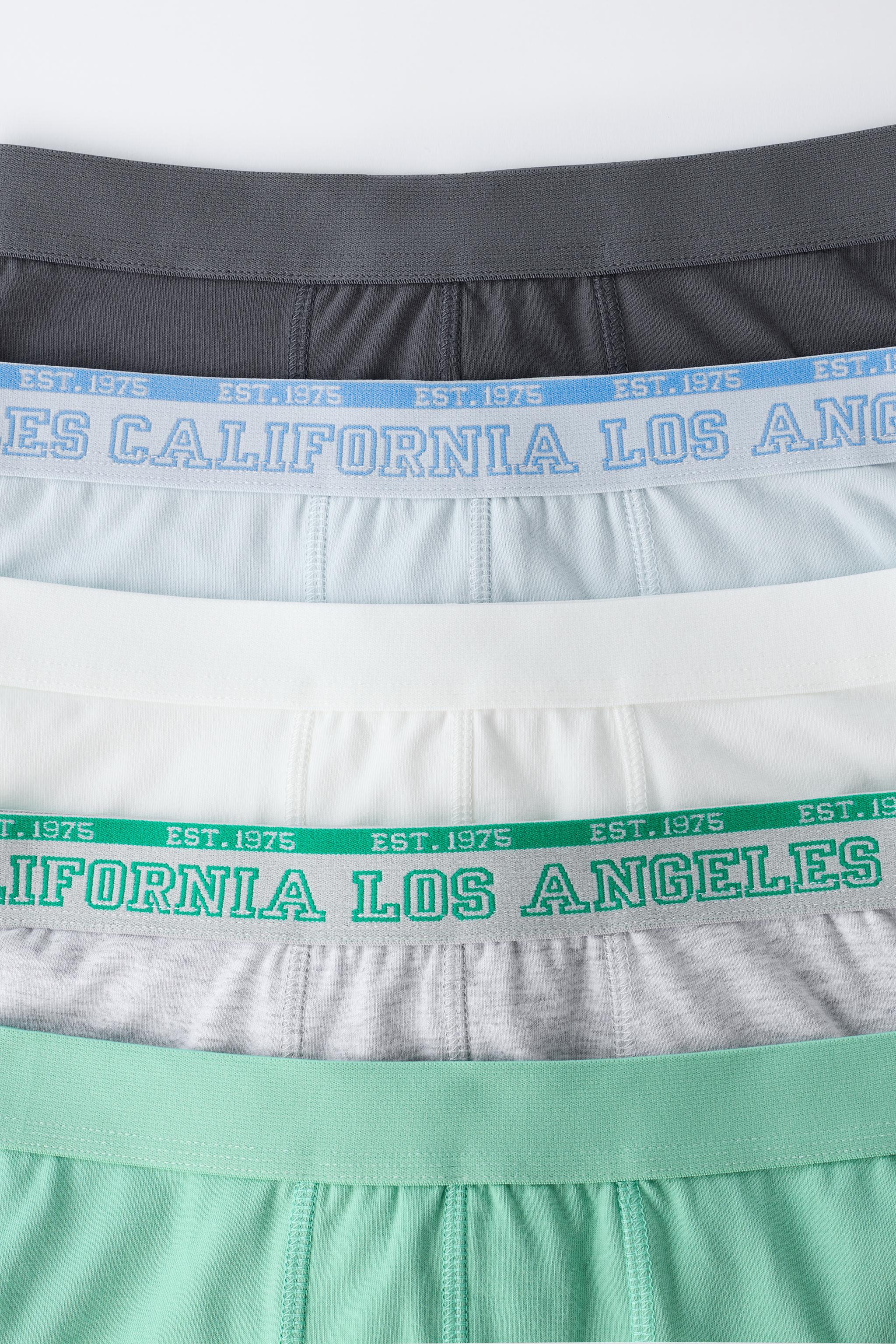 AGES 6-14 / FIVE-PACK OF TEXT PRINT BOXERS