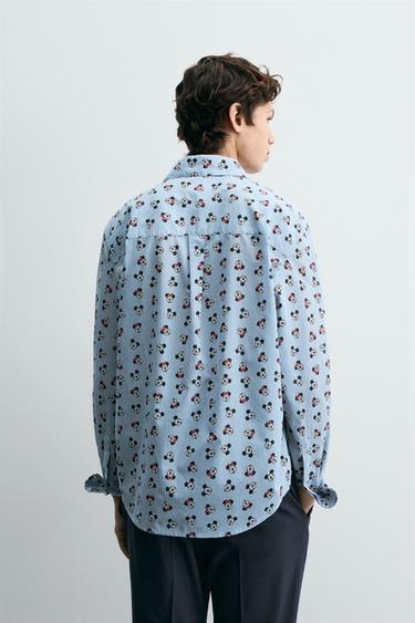 CHEMISE MINNIE + MICKEY MOUSE HARRY LAMBERT FOR ZARA X DISNEY - Bleu indigo de Zara - Image 2