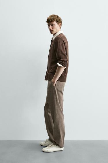 CARDIGAN LIN-COTON - Marron de Zara - Image 3