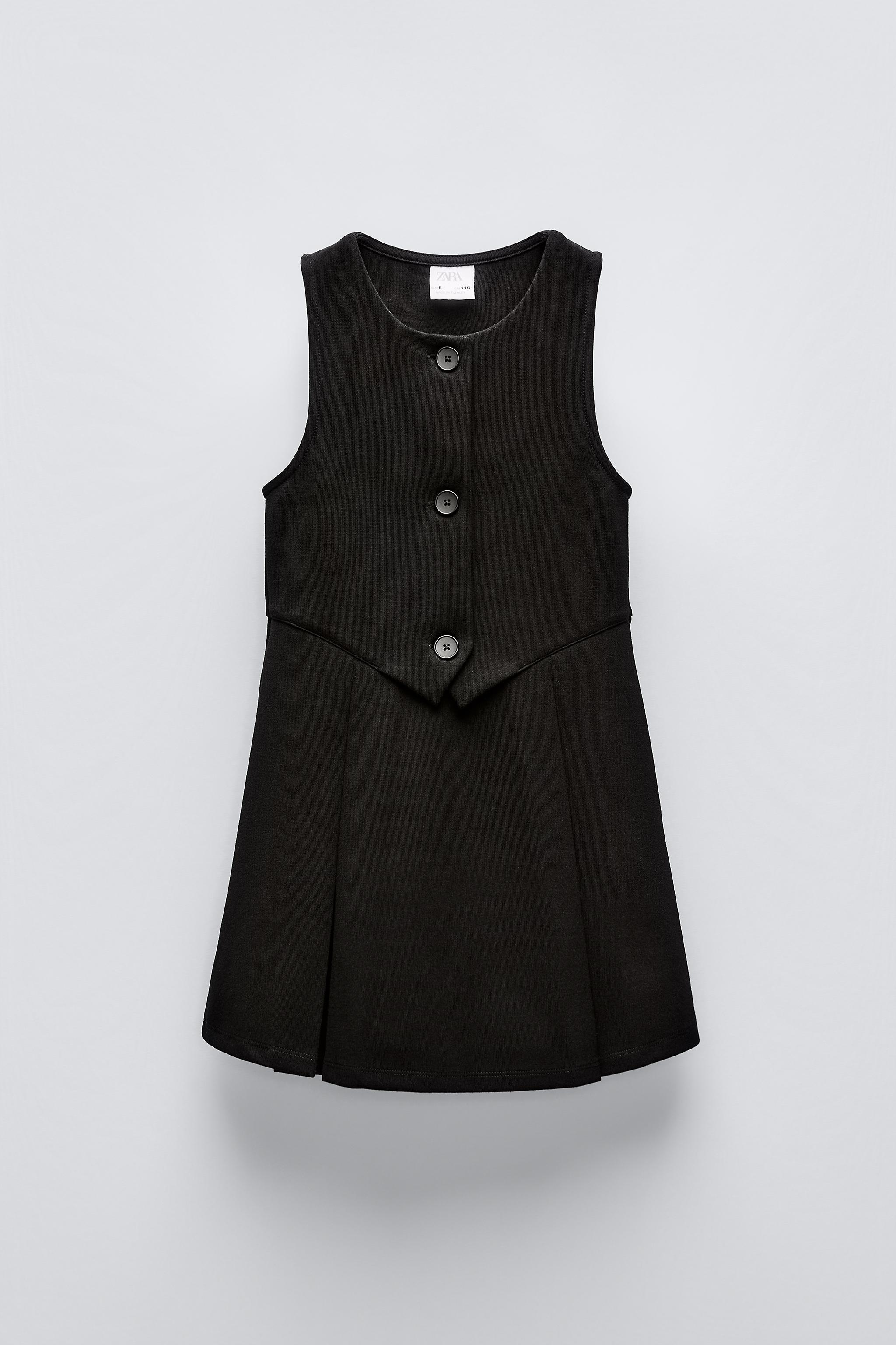 ROBE SALOPETTE A BOUTONS Noir ZARA France