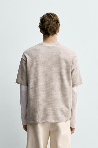 RELAXED FIT STRIPED T-SHIRT - striped by Zara - Image 2