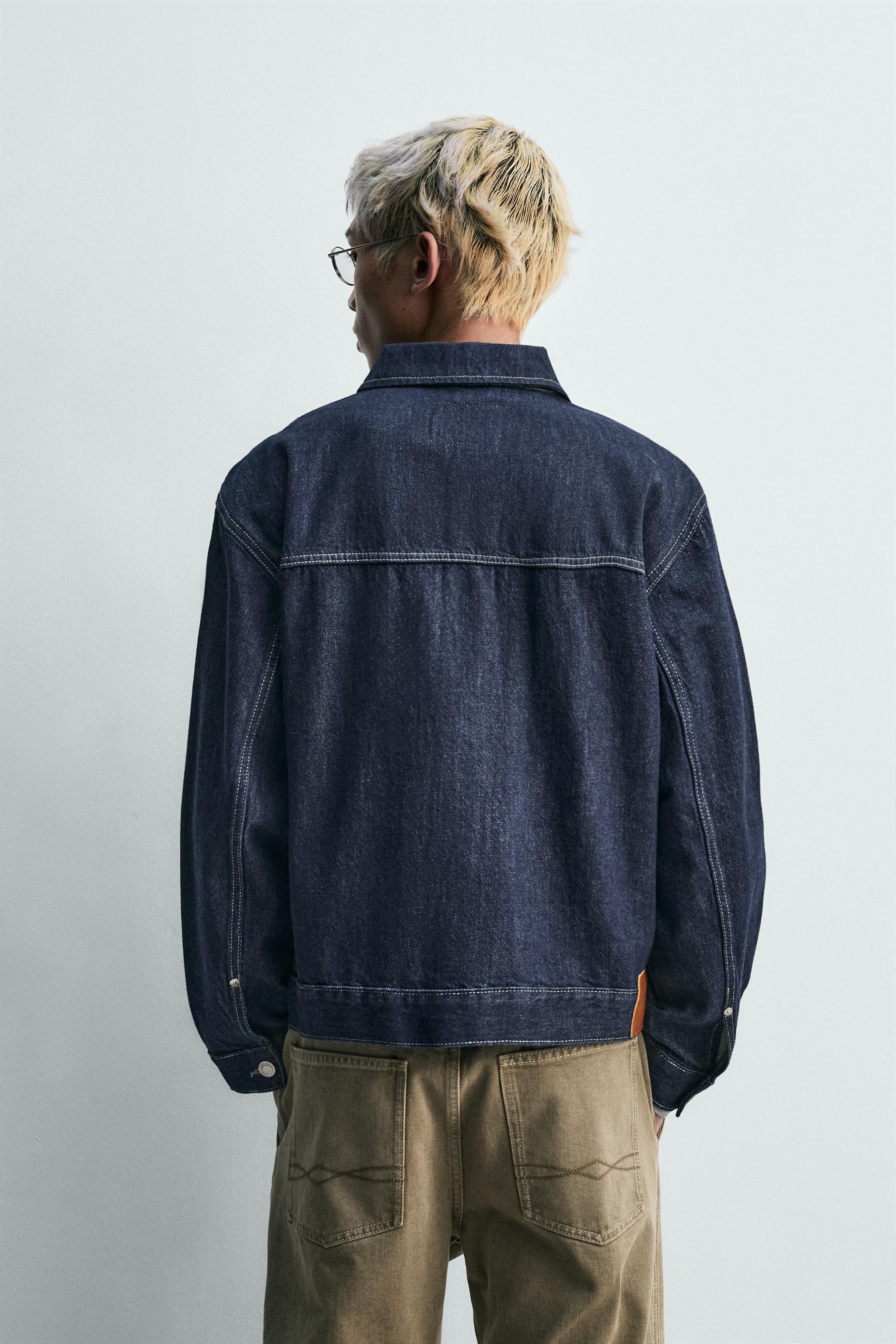 オーバーサイズフィットデニムジャケット - インディゴブルー | ZARA