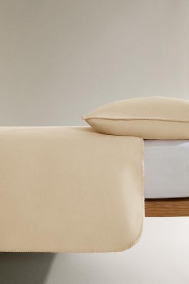 CHILDREN'S FAUX SHEARLING AND CORDUROY BEDSPREAD - Beige by Zara - Image 1
