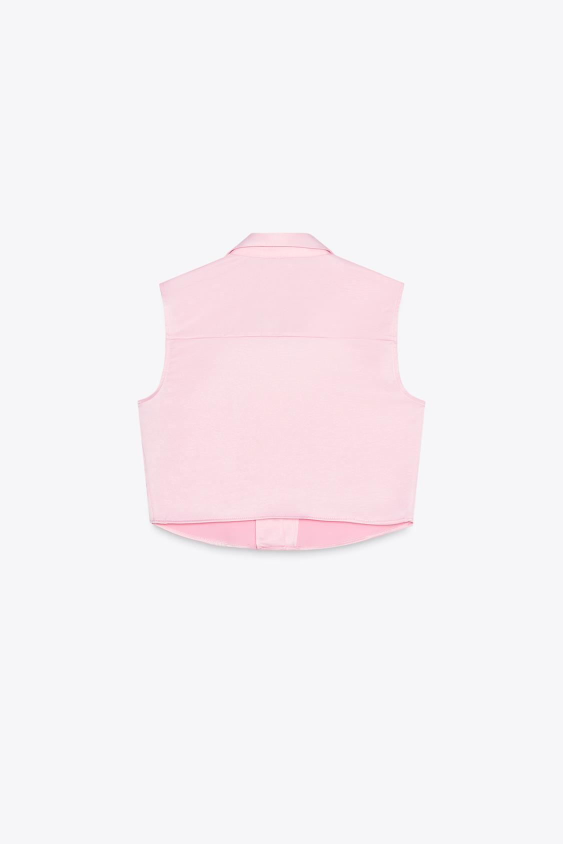 SATIN EFFECT CROP TOP