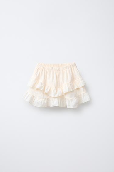 SHORT-SAIA BORDADO FLORES - Marfim da Zara - Imagem 0