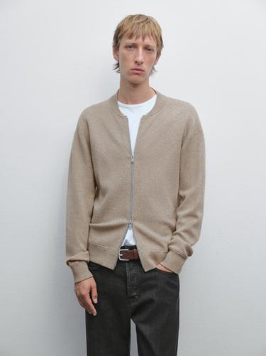 Zara Bomber-style knit cardigan - Black gold