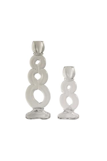SPHERE DESIGN GLASS CANDLE HOLDER - Transparent by Zara