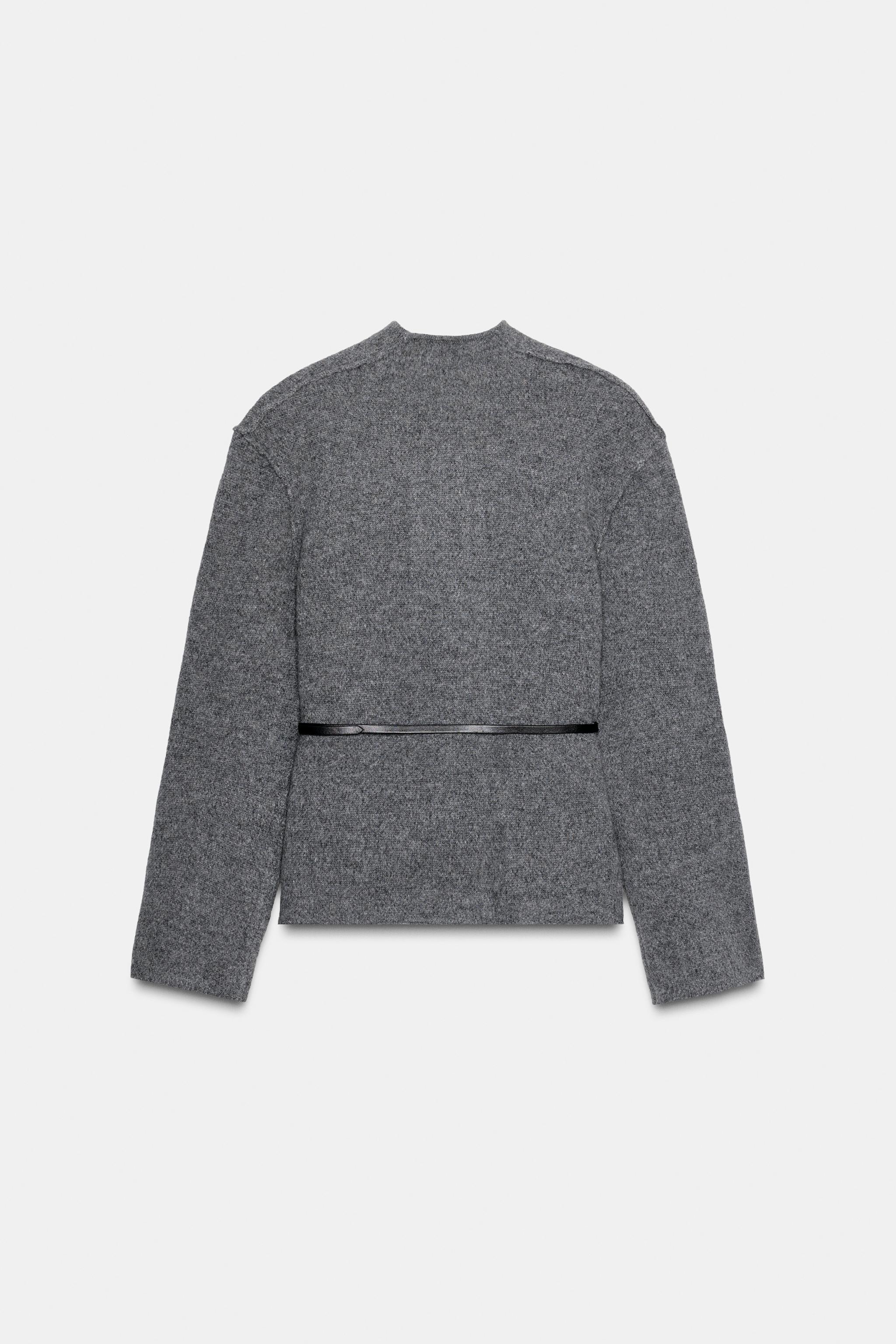 100% WOOL BELTED JACKET