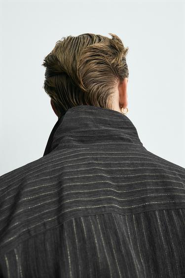 CHEMISE FLUIDE RAYURES PAILLETTES LIMITED EDITION - Noir de Zara - Image 5