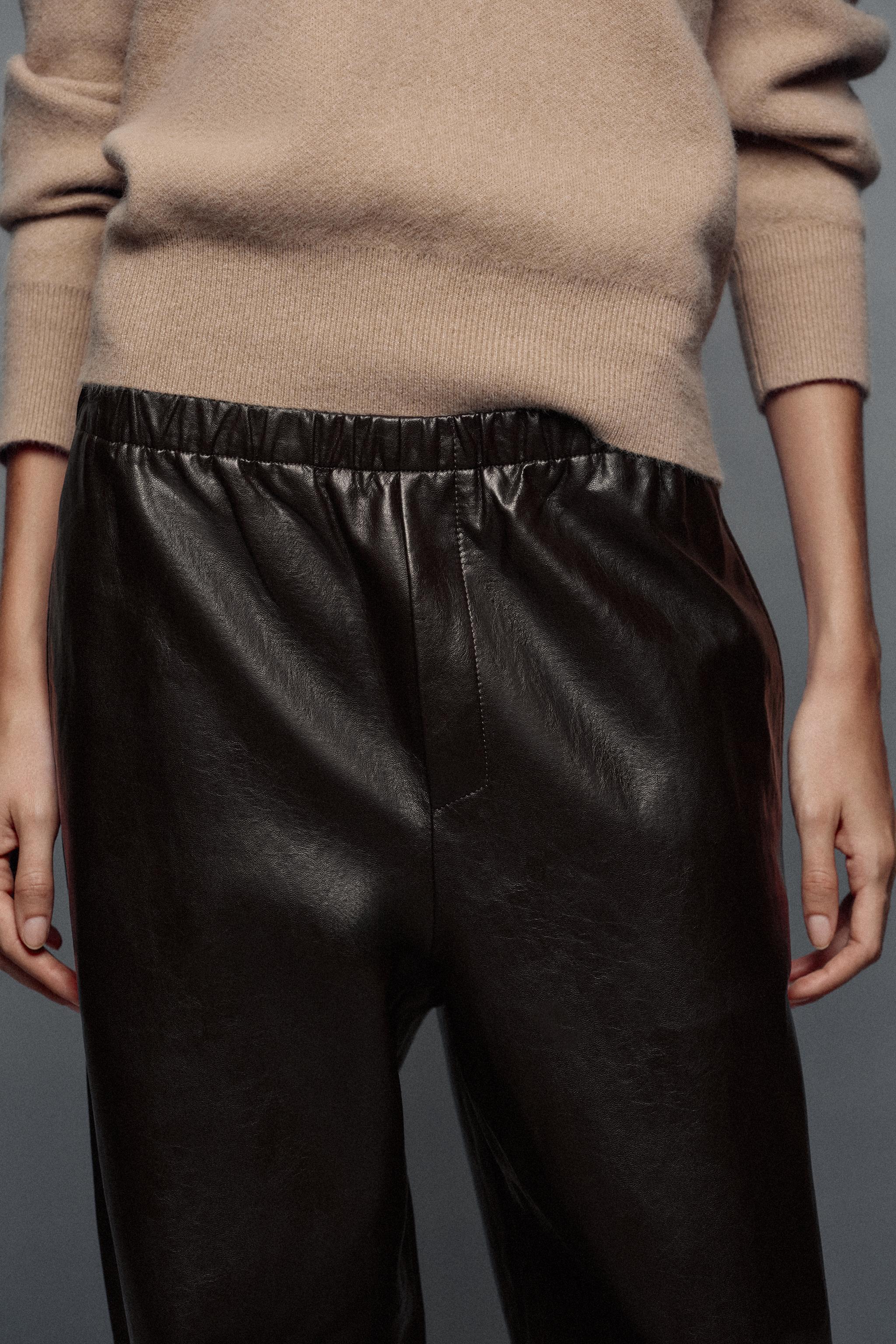 ZW COLLECTION FAUX LEATHER JOGGER PANTS
