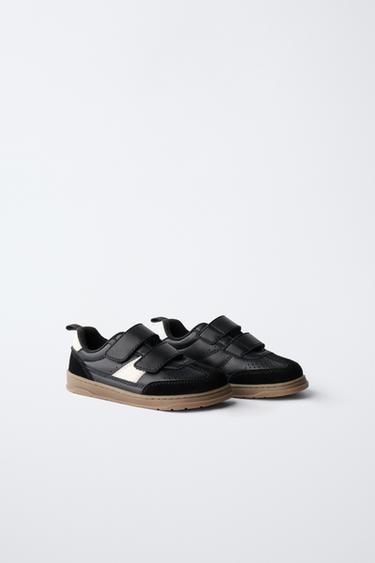 BASKET EN CUIR À BRIDES PIEDS NUS - Noir de Zara - Image 1