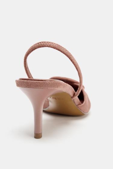 SLINGBACK SHOES WITH PIECE DETAIL - Pink by Zara - Image 6