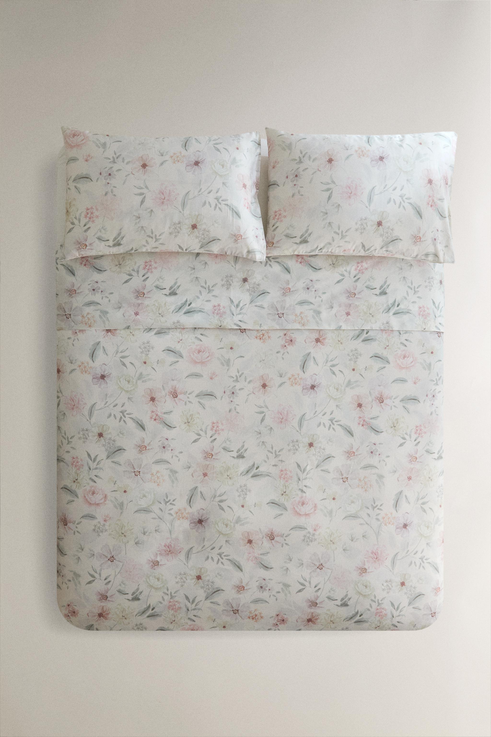 FLORAL SATEEN DUVET COVER