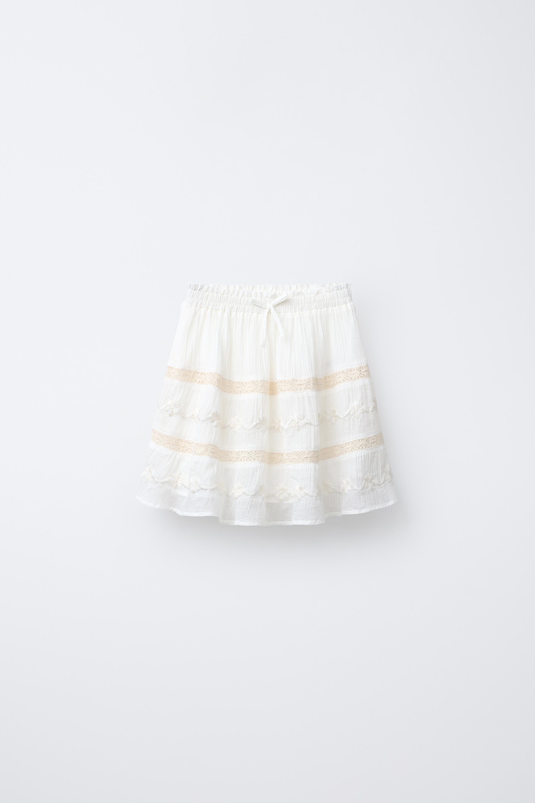 JUPE BRODERIE FLEURS