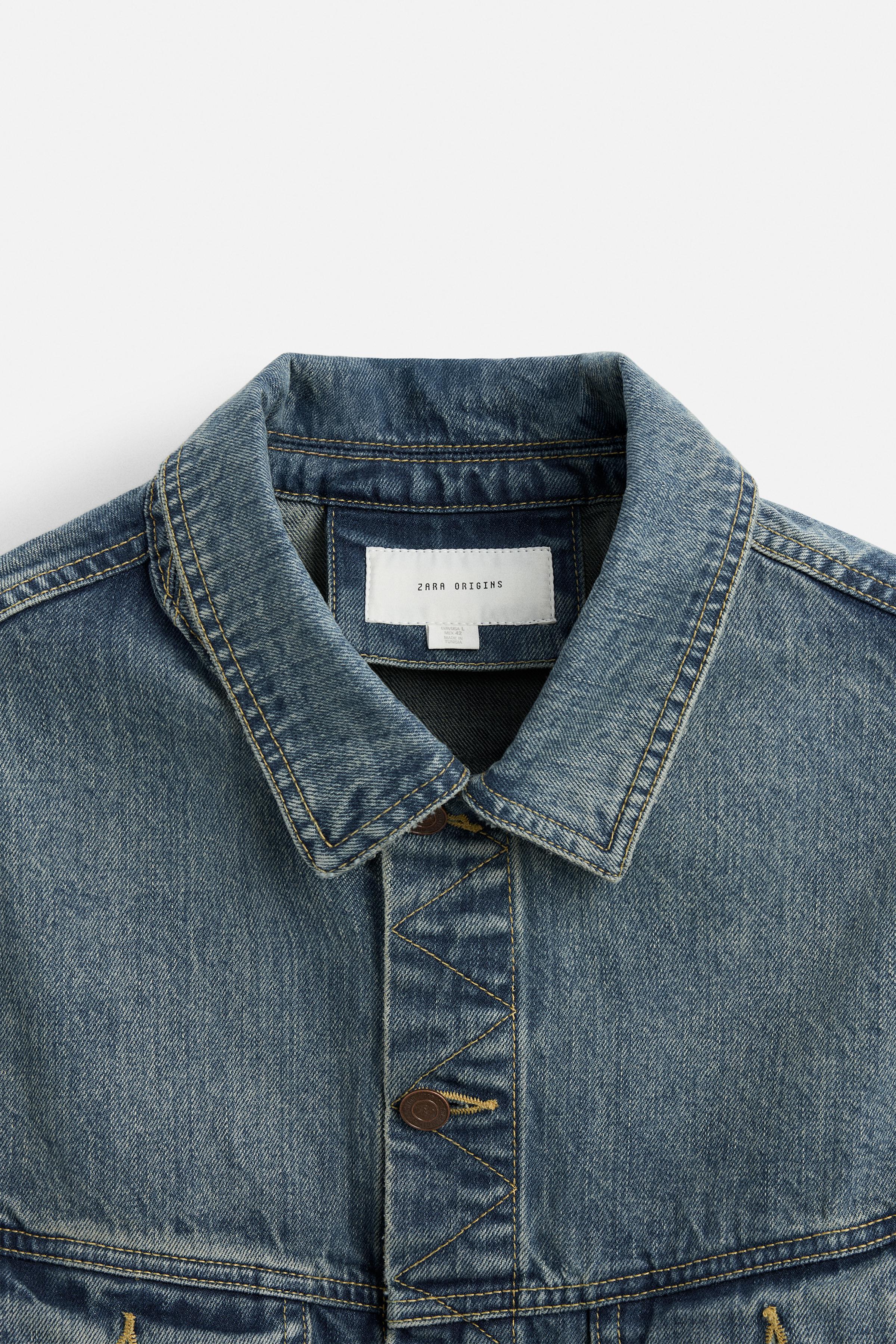 SELVEDGE DENIM JACKET - Mid-blue | ZARA United States