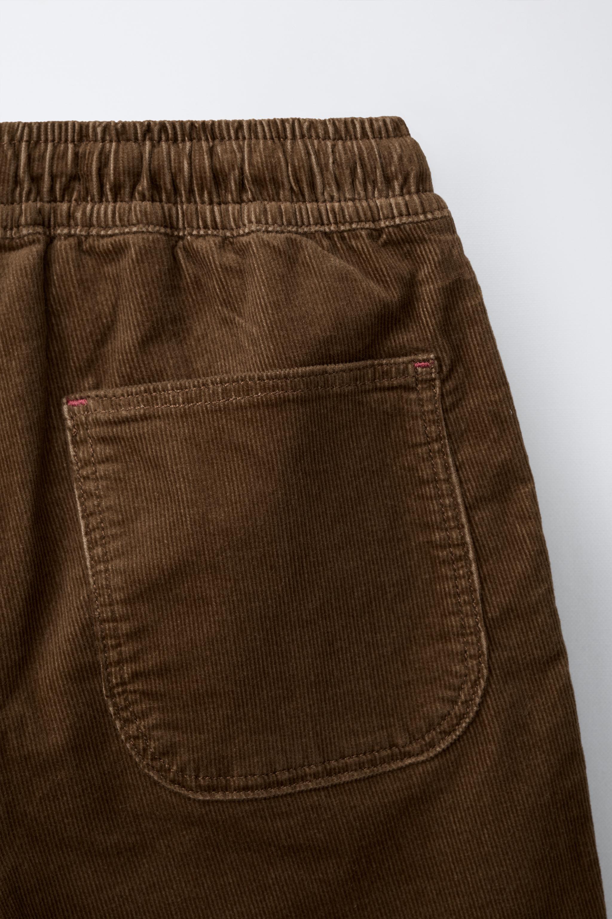 PANTALON VELOURS CÔTELÉ FIN BAGGY
