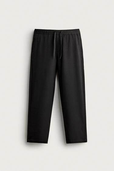 COMFORT REGULAR FIT PANTS — Black 1
