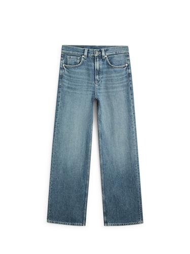 Jean wide leg taille haute - Bleu moyen de Zara