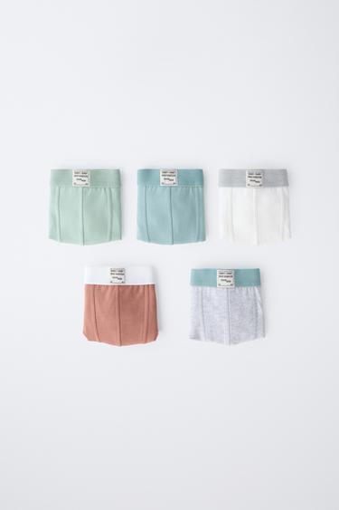 6-14/ FIVE-PACK OF BOXERS WITH LABEL - Multicoloured by Zara - Image 0