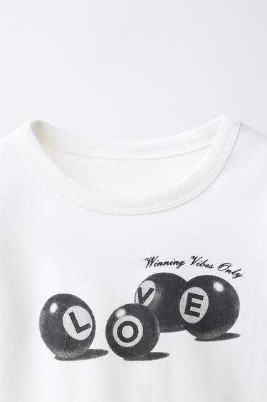 PRINTED POOL BALL T-SHIRT - White by Zara - Image 2