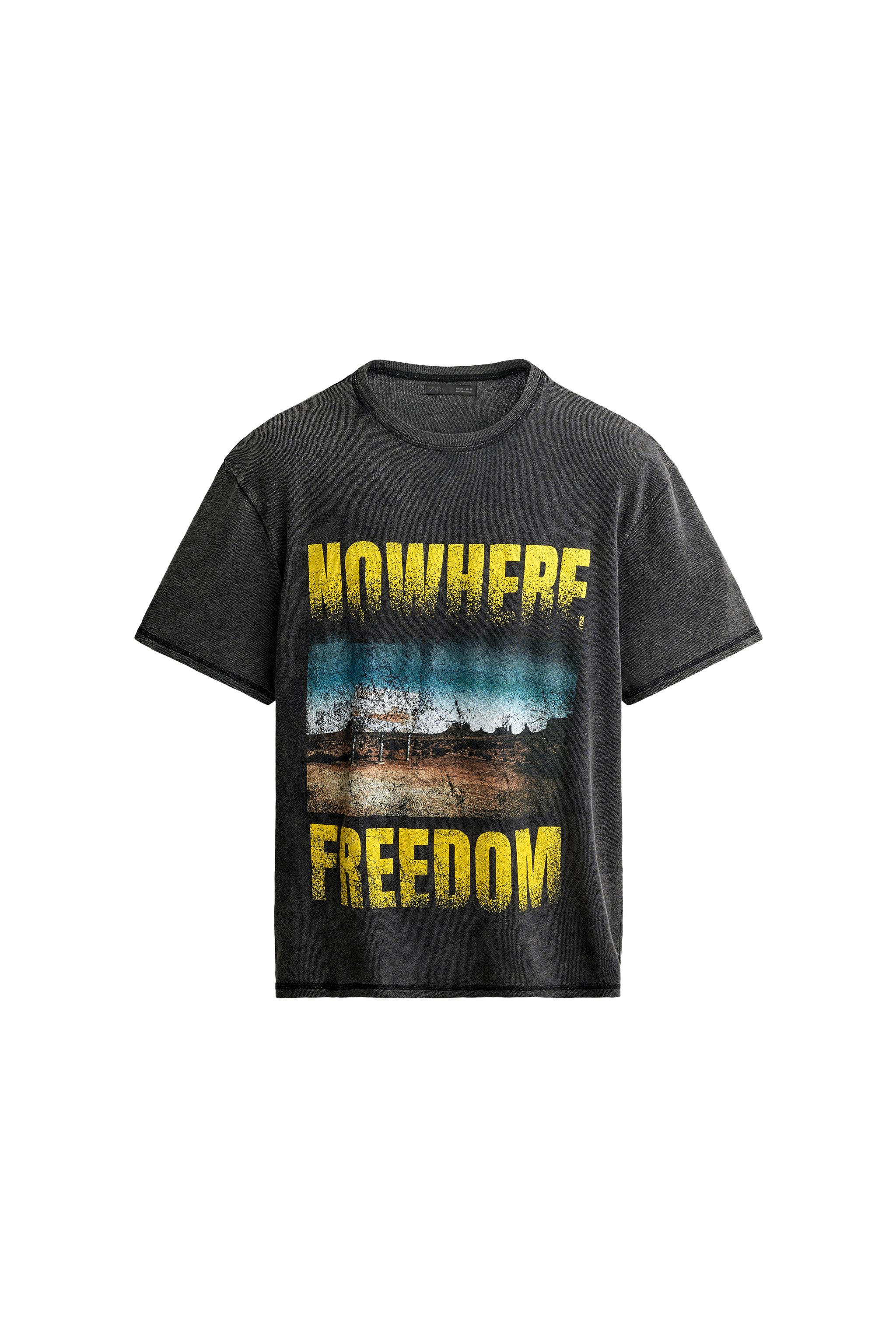 CAMISETA PUNTO ESTAMPADO LAVADO