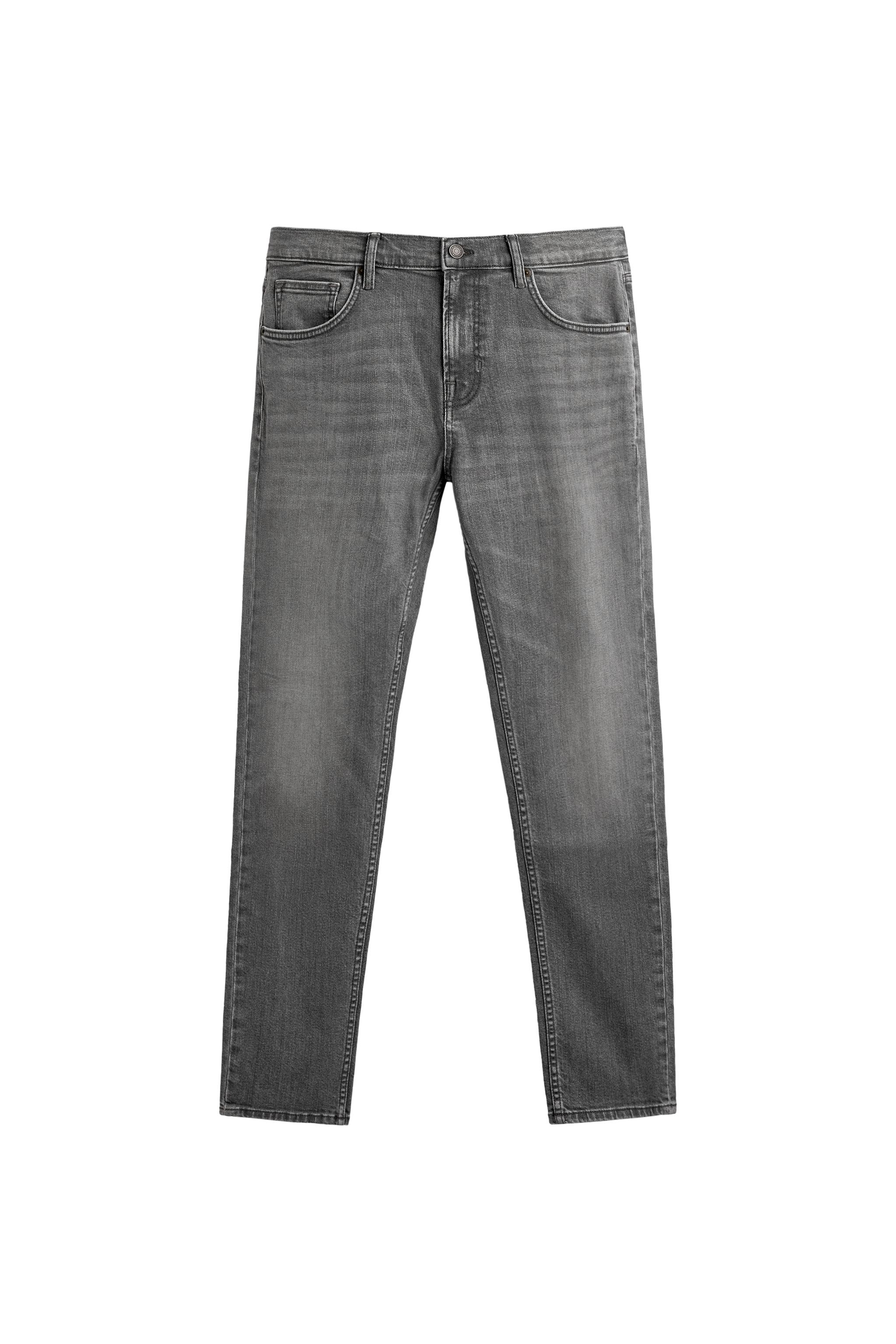 ベーシックスリムフィットデニムパンツ - ライトグレー | ZARA Japan