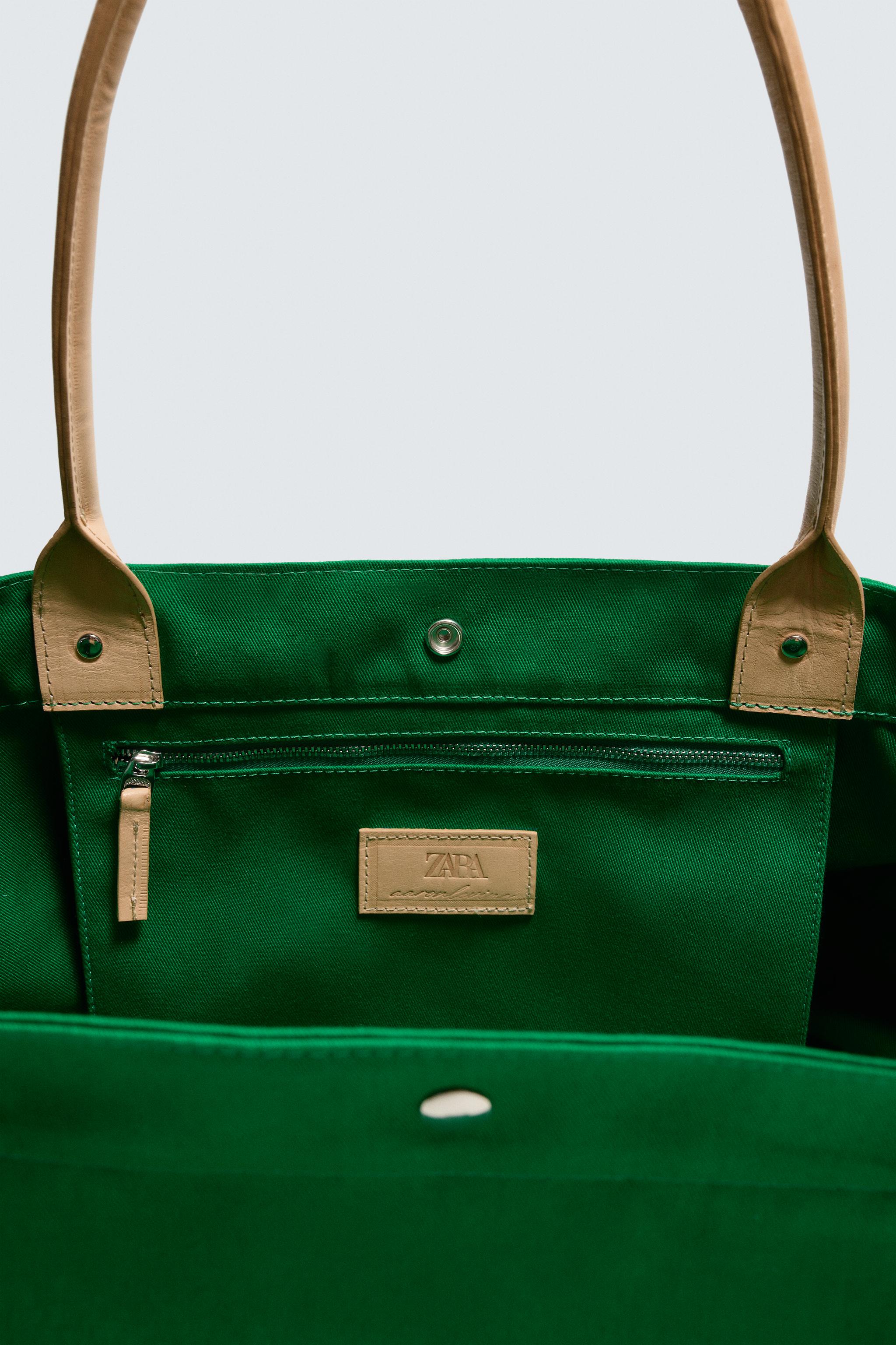 AARON LEVINE X ZARA LEATHER DETAIL SHOPPER BAG