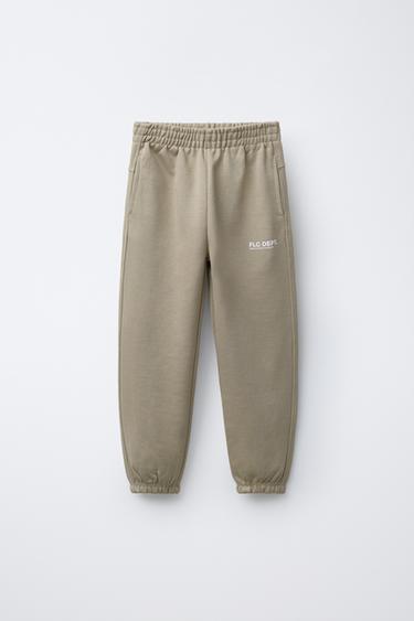 PANTALÓN JOGGER TEXTO - Beige de Zara