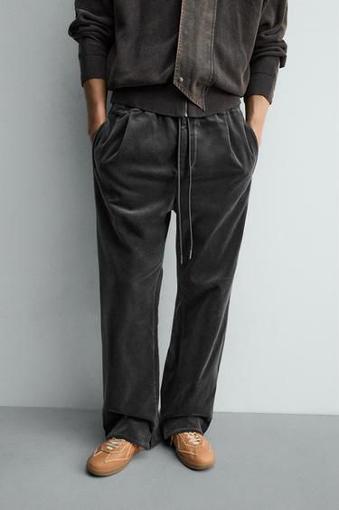 VELVET TROUSERS WITH TAPING X SR_A - Anthracite grey by Zara - Image 4