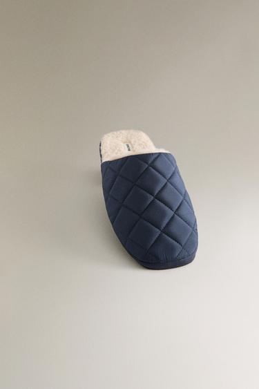 CHAUSSONS MATELASSÉS CHAUDS - Bleu marine de Zara - Image 5
