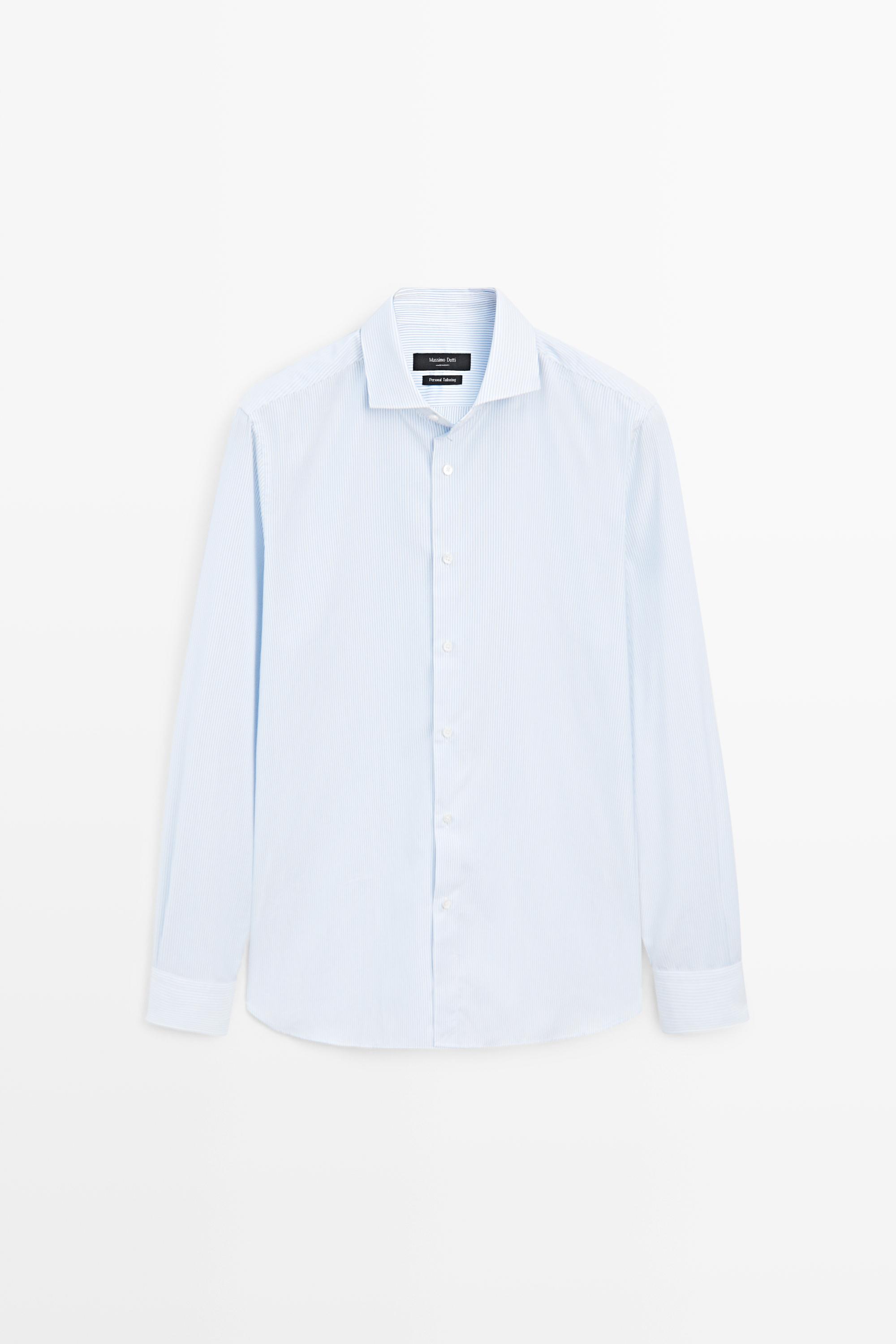 100% Cotton Striped Shirt — White