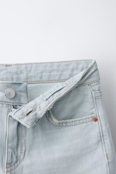 RIPPED WIDE-LEG JEANS - Light blue by Zara - Image 2