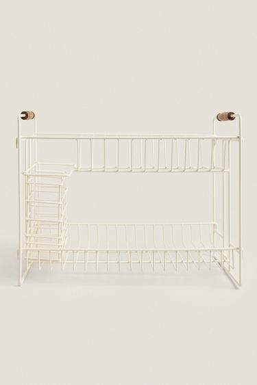 LACQUERED METAL DISH RACK - Cream | ZARA United States