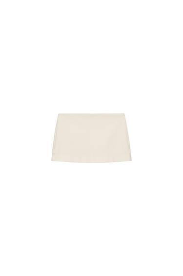 Zara MINI SKORT - Vanilla