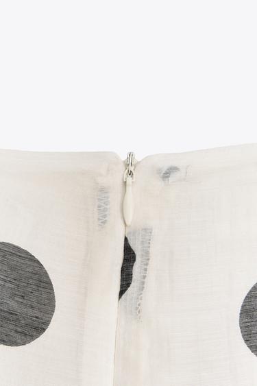 BERMUDA À POIS ET PINCES - Écru de Zara - Image 5