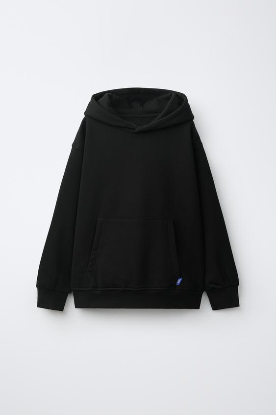 PLAIN HOODIE - Black by Zara - Image 0