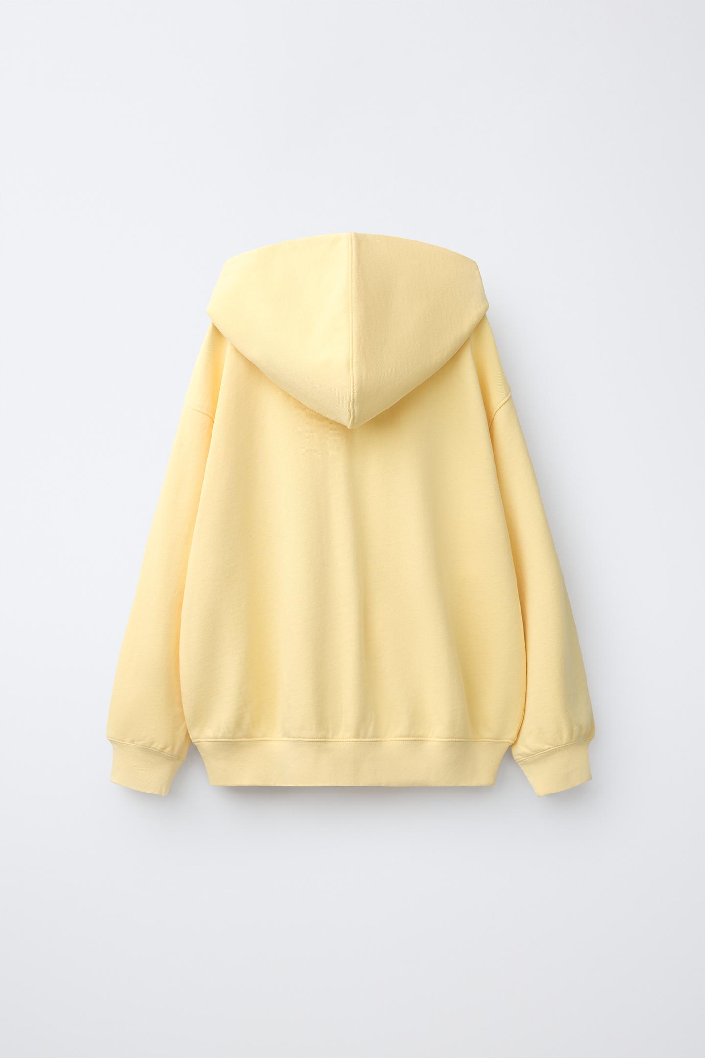Детский комплект Zara Garment Dyed Hoodie and Balloon Pants Set, цвет: Светлый жёлтый — фото 3