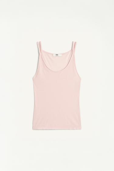 توب بحمالات إصدار محدود - وردي الخاص بـ Zara