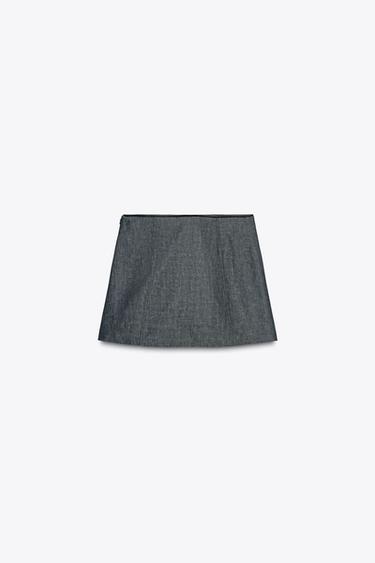 FALDA Z1975 MINI DENIM - Azul de Zara
