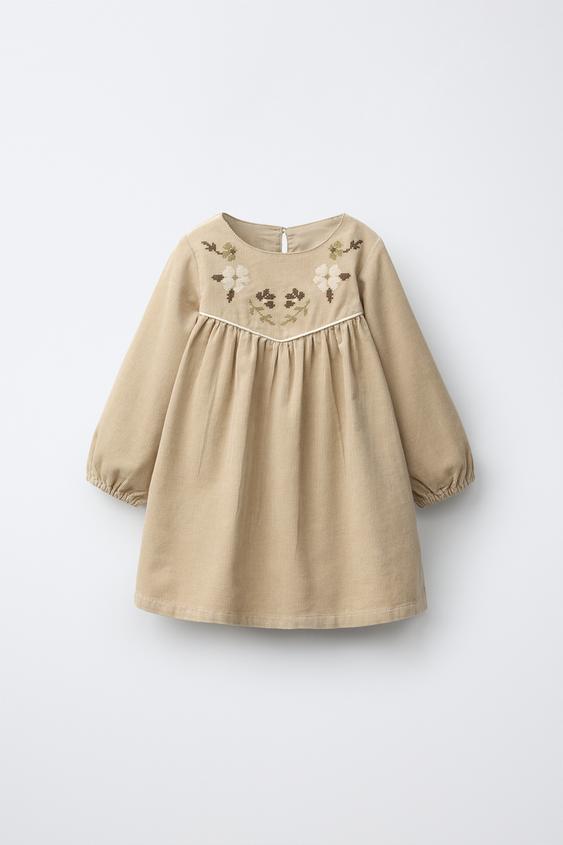 KORDKLEID MIT STICKEREI - Beige von Zara - Bild 0
