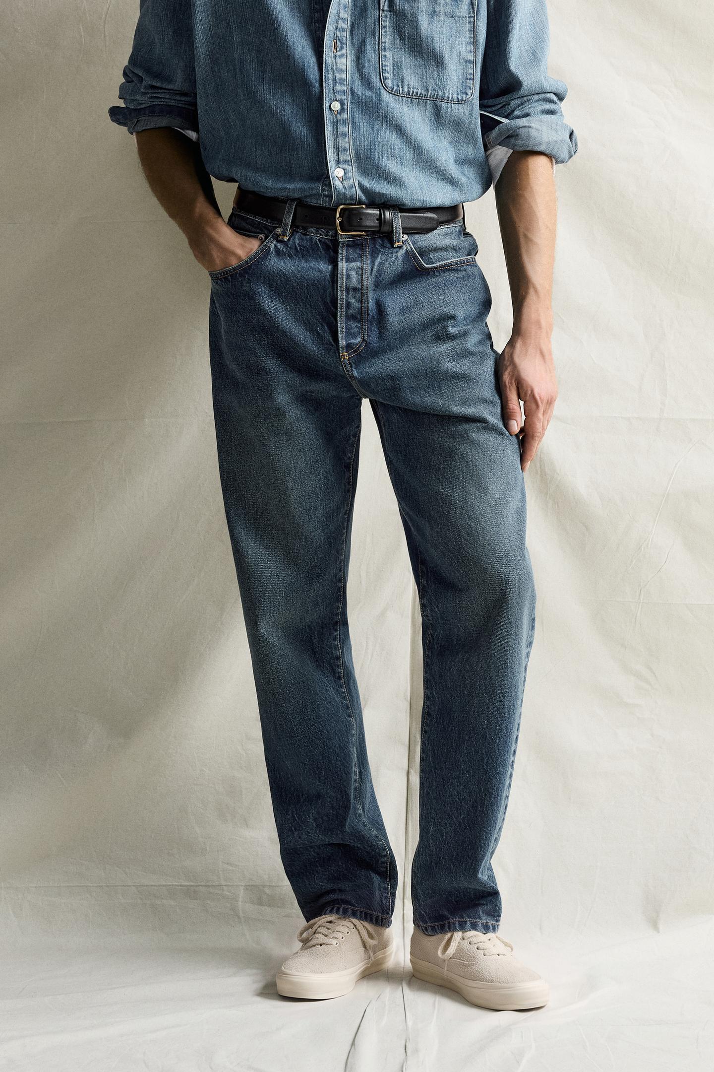 Мужские джинсы Zara Relaxed Fit, цвет: Синий — фото 2