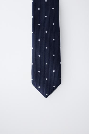CRAVATE IMPRIMÉ À POIS - Bleu de Zara - Image 2